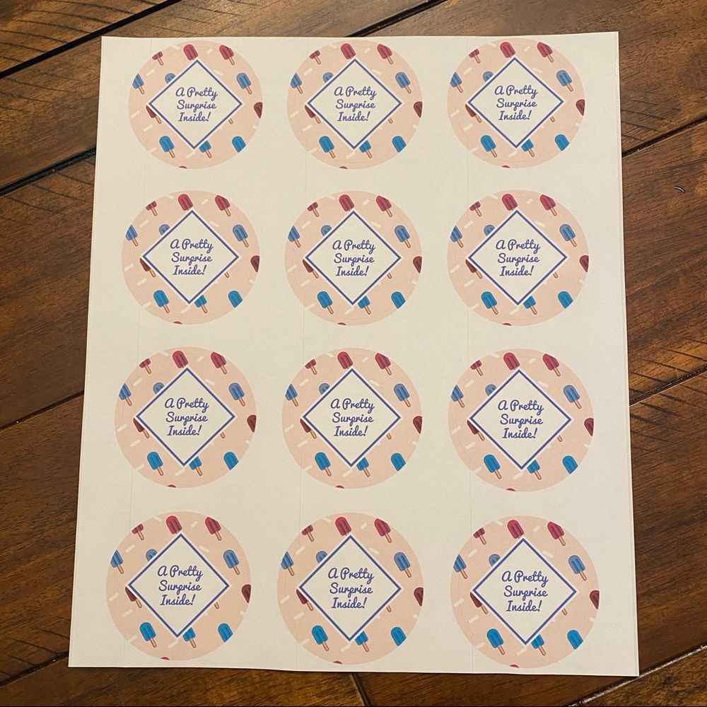 “A Pretty Surprise Inside!” Stickers! - Picture 2 of 2